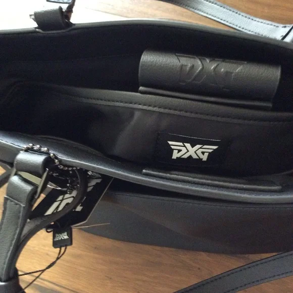 PXG Women's Signature Black Leather Shoulder Tote Bag 13”x17”x5” - Picture 5 of 7
